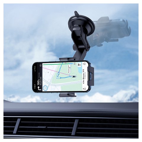 Автомобильный держатель Baseus UltraControl Go, черный, вакуумная присоска, #C40361600111-00 Превью 4