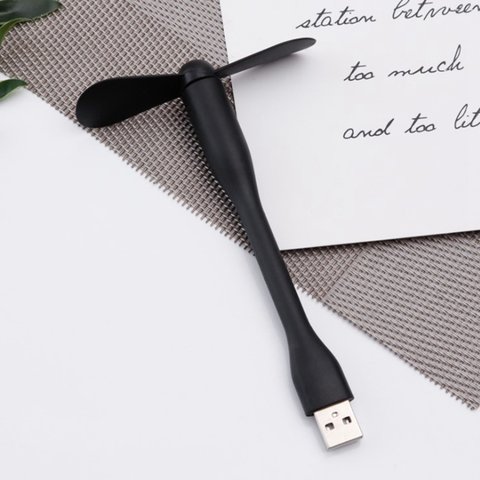 Вентилятор Mini, чорний, мобільний, USB тип-A Прев'ю 5