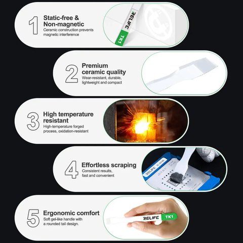 Spudger RELIFE TK1, (for BGA reballing, ceramic, non-magnetic) Preview 6