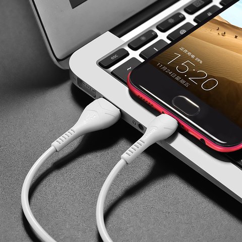 USB дата-кабель Hoco X37, USB тип-A, micro-USB тип-B, 100 см, 2,4 А, белый Превью 2