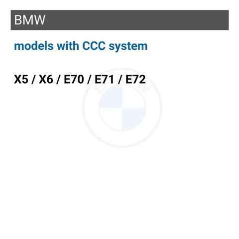 CarPlay / Android Auto 10.25″ monitor for BMW X5 / X6 / E70 / E71 / E72 with CCC system Preview 1