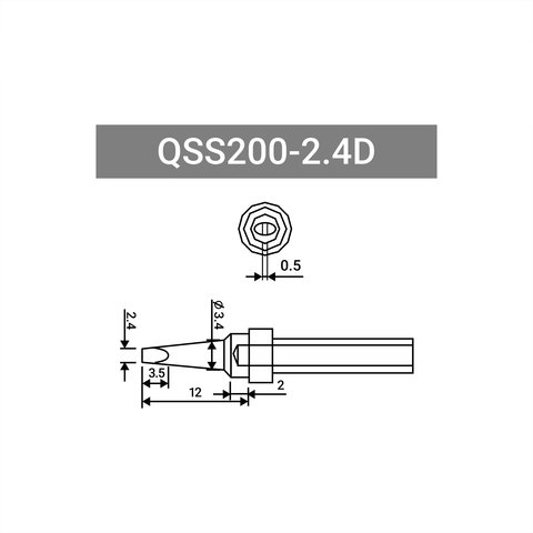 Punta de recambio para cautín Quick QSS200-2.4D Vista previa  1