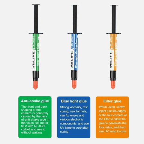 Adhesivo RELIFE RL-035G , para reparación de cámara, 3 ml, blue light Vista previa  2
