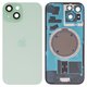 Panel trasero de carcasa puede usarse con iPhone 15, verde, con vidrio de cámara, HC Vista previa  1