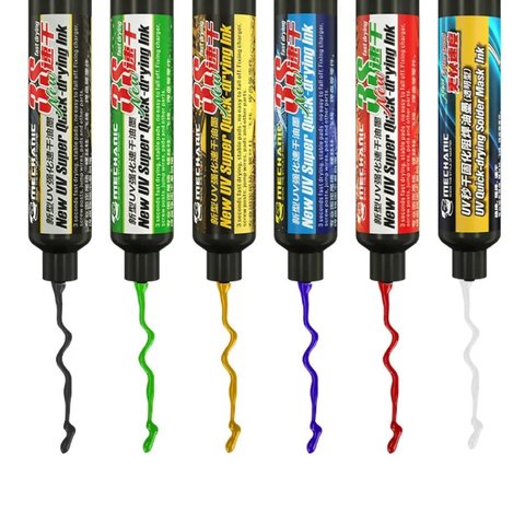 Máscara de soldadura Mechanic SU3, amarillo, 10 ml, UV Vista previa  1