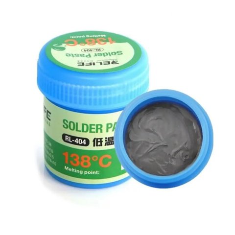 Pasta BGA RELIFE RL-404, Sn 42%, Bi 58%, 138 °C, 40 g Vista previa  1
