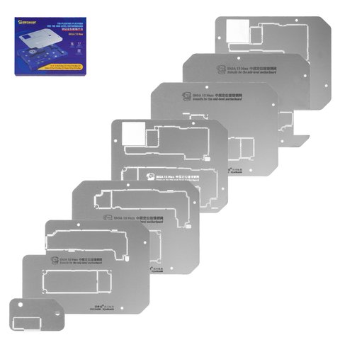 Набор для BGA-реболлинга Mechanic iBGA 13 Max, для ремонта материнских плат, 14 in 1 Превью 2