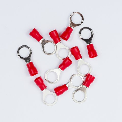 Наконечник RV 2,0-8, 8 мм, кільцевий, ізольований, червоний, 10 шт., 1,5-2,5 мм² Прев'ю 1