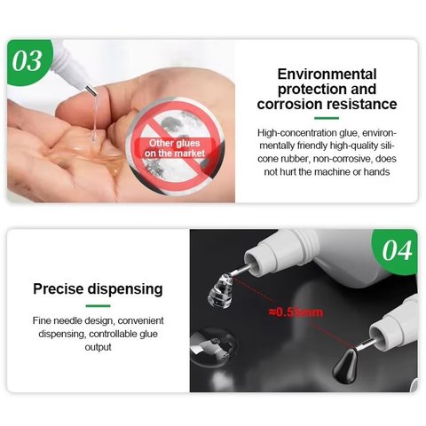 Клей-герметик RELIFE B7000, для приклеювання дисплея/сенсорного екрана, 15 мл, прозорий Прев'ю 5