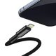 USB кабель Baseus High Density Braided, USB тип-C, Lightning, 200 см, 20 Вт, чорний, #CATLGD-A01 Прев'ю 3