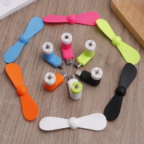 Вентилятор Mini, черный, мобильный, USB тип-C Превью 2