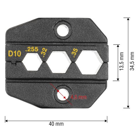 Матрица для кримпера Pro'sKit 1PK-3003D10 - Просмотр 2