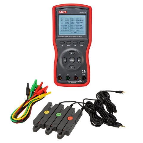 Цифрові 3-фазні струмовимірювальні кліщі UNI-T UT267B Прев'ю 1